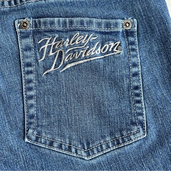 Vintage Y2K Harley Davidson Capris Jean Pants - Picture 9 of 15